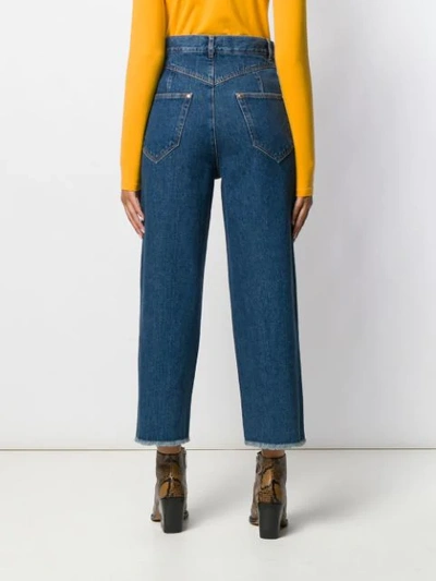 Shop Isabel Marant Daliska Cropped Jeans In Blue