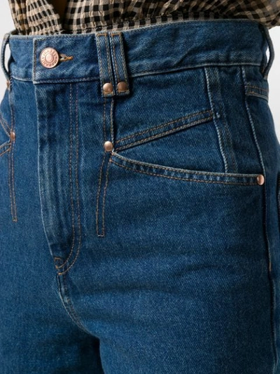 Shop Isabel Marant Daliska Cropped Jeans In Blue