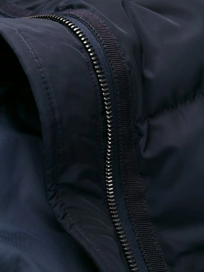 Shop Moncler Flared-sleeve Puffer Jacket In Blue