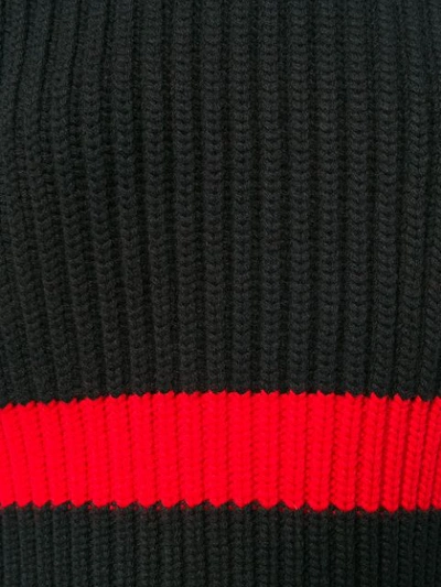 Alexander Mcqueen Zipped Sleeves Chunky Knit Sweater In Black