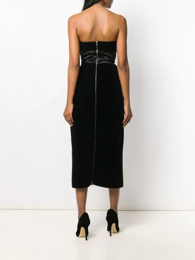 Shop David Koma Sleeveless Midi Dress In Black