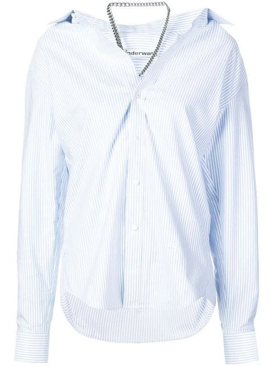 Shop Alexander Wang Striped Shirt In White