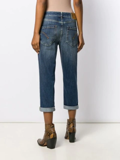 Pre-owned Dondup Cropped Jeans In 800 Navy