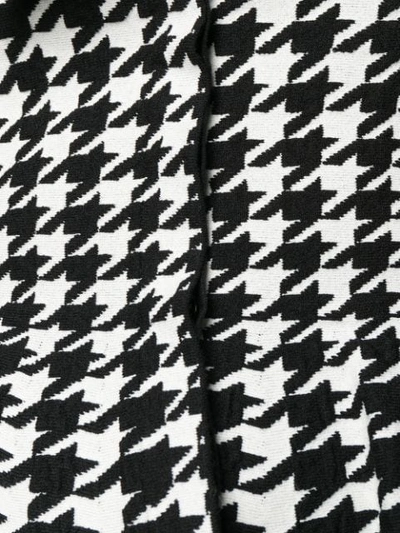 Shop Alexander Mcqueen Houndstooth Patterned Knitted Top In White ,black
