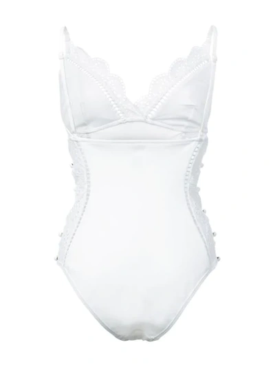 Shop Zimmermann Cut-out Detail Swimsuit - White