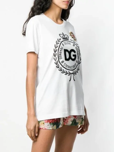 Shop Dolce & Gabbana Logo T-shirt In White