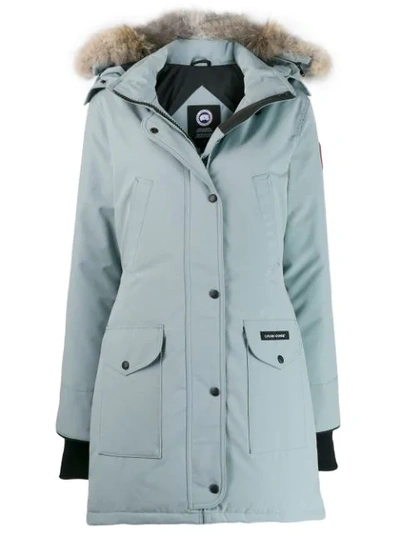 Shop Canada Goose Padded Parka Coat In 808 Stormy Sky 