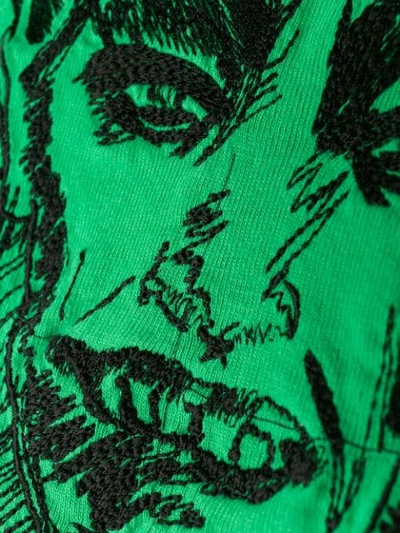 Shop Off-white Langarmshirt Mit Print In Green