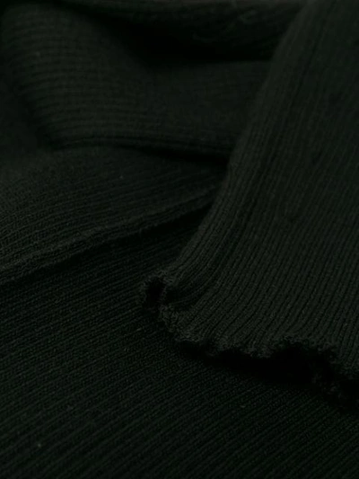 Shop Mrz Ribbed Knit Sweater In Black