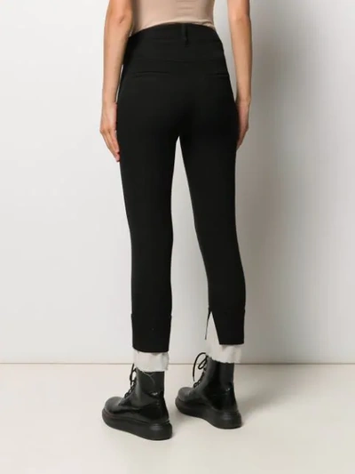 ANN DEMEULEMEESTER CROPPED TROUSERS - 黑色