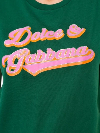 Shop Dolce & Gabbana Logo T-shirt In Green