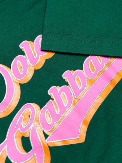 Shop Dolce & Gabbana Logo T-shirt In Green