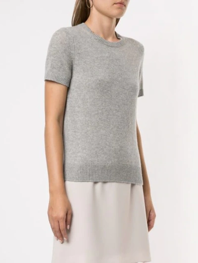 Shop Theory Fitted Knit T In Flint Grey Y0o