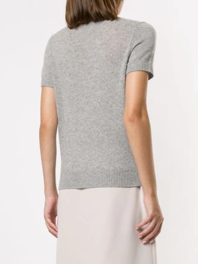 Shop Theory Fitted Knit T In Flint Grey Y0o