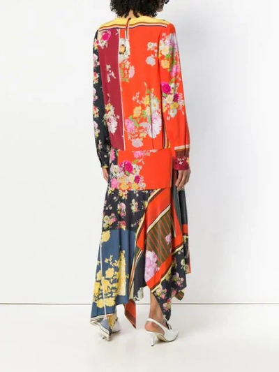 Shop Preen Line Kaia Floral Foulard Dress In Multicolour
