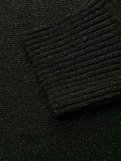 Shop P.a.r.o.s.h Fine Knit Sweatshirt In Black
