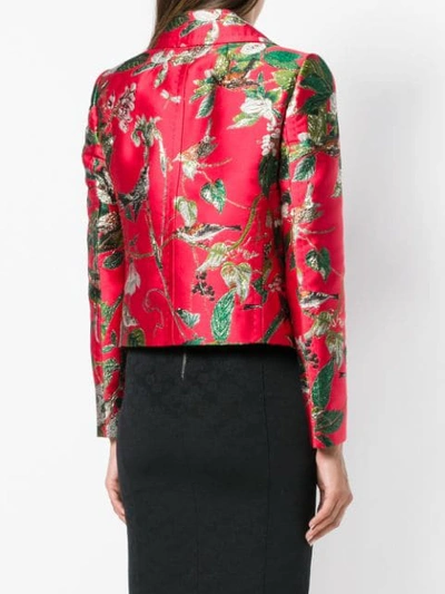 Shop Dolce & Gabbana Jacquard Effect Jacket - Red