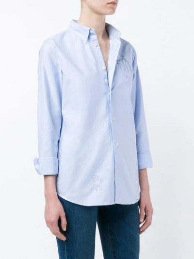 Shop Visvim Rico Printed Long Sleeve Shirt In Blue