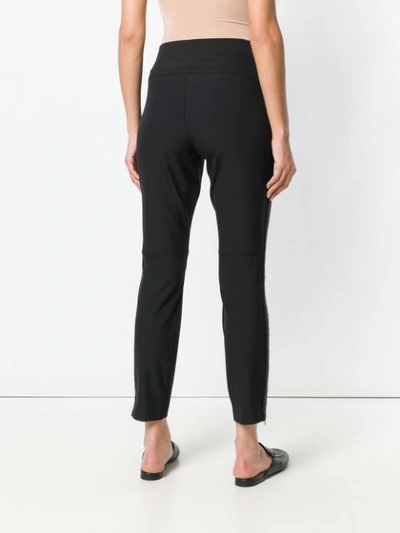 Shop Cambio Zip Leg Slim-fit Trousers - Black