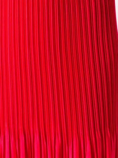Shop Alice And Olivia Flared Pleated Skirt In Red