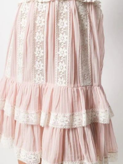 Shop Zimmermann Short Verity Dress In Dusty Pink