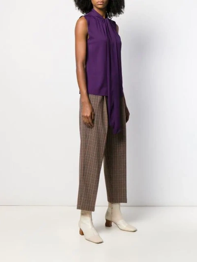 Shop Theory Tie Scarf Blouse In Purple
