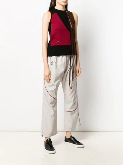 Shop A-cold-wall* Sleeveless Colour-blocked Top In Black