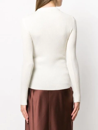 Shop Roberto Collina Knitted Jumper In Neutrals