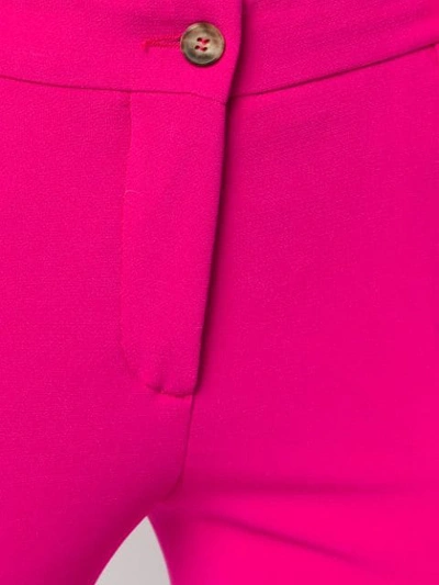 Shop Alberto Biani Cropped Flared Trousers In Pink