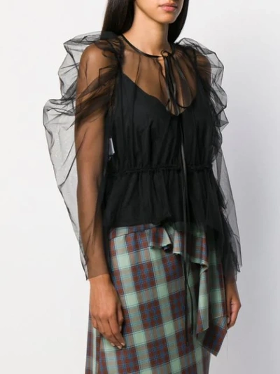 Shop Act N°1 Ruffle Top In Black