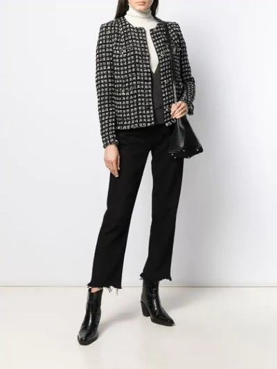 IRO GEOMETRIC PATTERN JACKET - 黑色