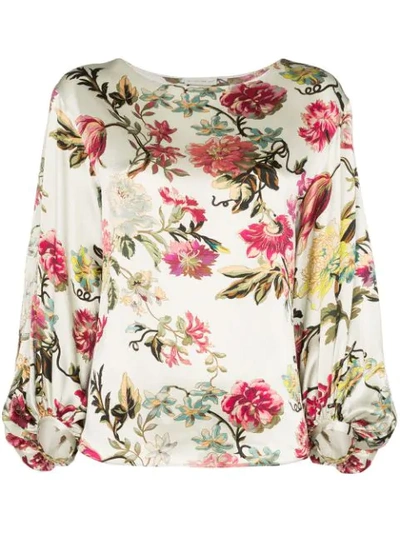 Shop Etro Floral Print Blouse In Multicoloured