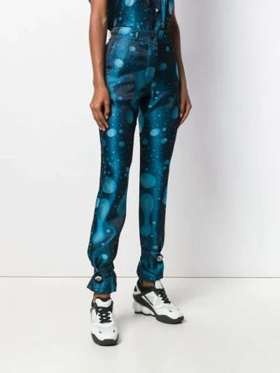 Shop Christopher Kane Lava Jacquard Trousers In 4301 Cobalt