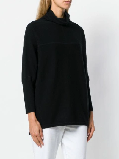 Shop Philo-sofie Turtle-neck Long-sleeve Sweater - Black