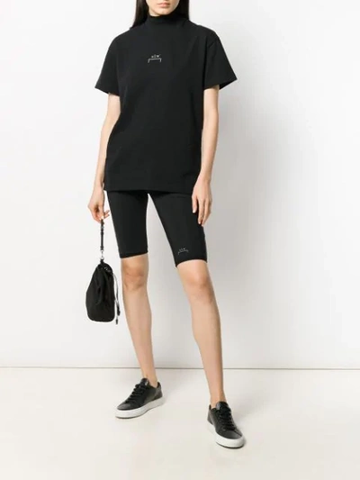 Shop A-cold-wall* Mock Neck Logo T-shirt In Black