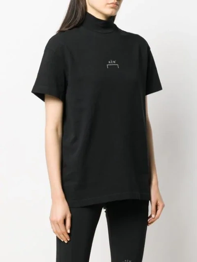 Shop A-cold-wall* Mock Neck Logo T-shirt In Black