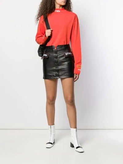 Shop Heron Preston Ctnmb Mini Skirt In Black