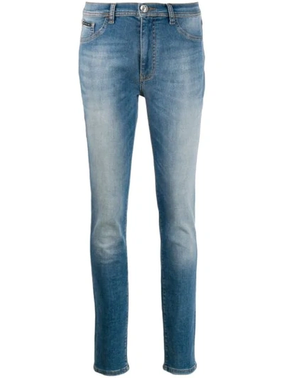 Shop Philipp Plein Original Jeggings In Blue