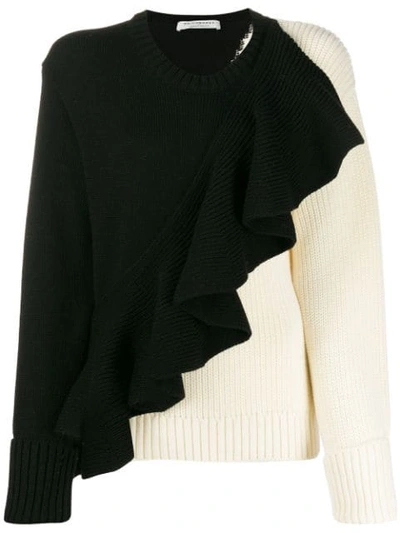 Shop Philosophy Di Lorenzo Serafini Asymmetric Ruffle Detail Sweater In White