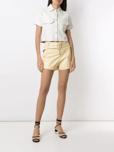 Shop Andrea Bogosian Shorts Mit Gürtel In Soleil