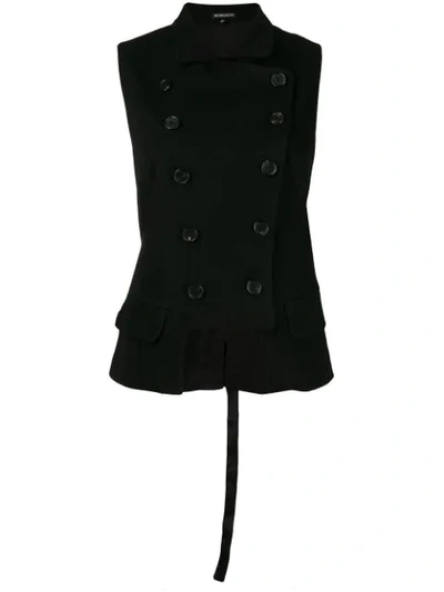 Shop Ann Demeulemeester Double-breasted Waistcoat In Black
