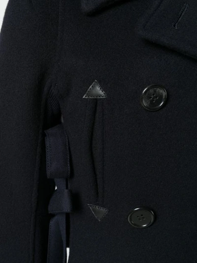 Shop Comme Des Garçons Noir Kei Ninomiya Tie-side Cropped Jacket - Blue