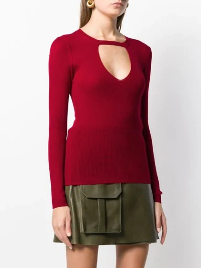 Shop P.a.r.o.s.h Ribbed Jumper In Red
