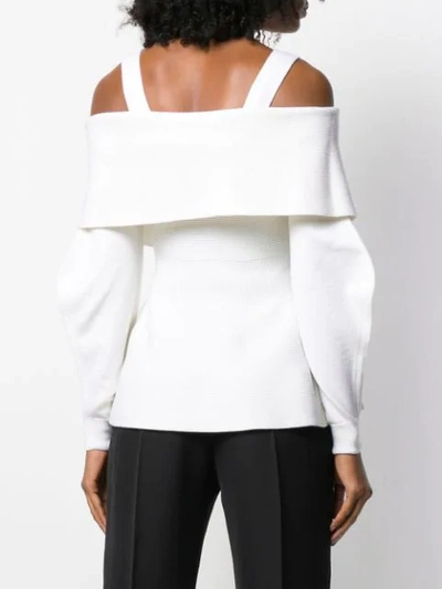 Shop Antonino Valenti Cold-shoulder Peplum Top In 2