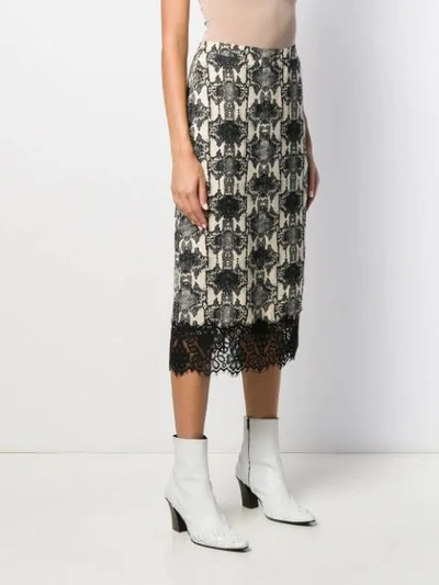 Shop Essentiel Antwerp Printed Midi Skirt In Neutrals