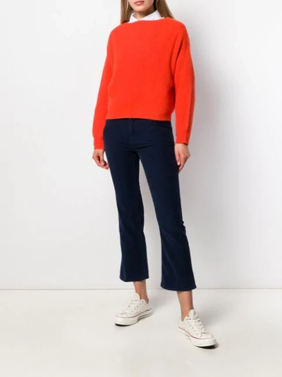 Shop Bellerose Ribbed Knit Sweater In Orange