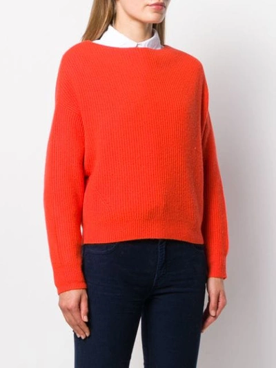 Shop Bellerose Ribbed Knit Sweater In Orange