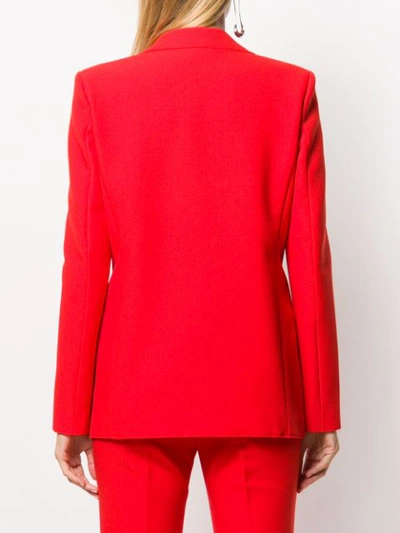 Msgm Single-breasted Blazer In Red