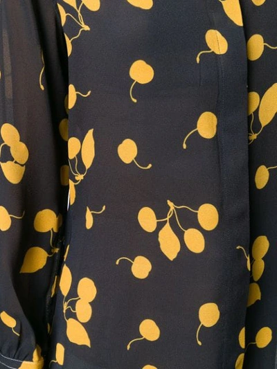 Shop 3.1 Phillip Lim / フィリップ リム Long-sleeved Cerise Print Silk Blouse In Black