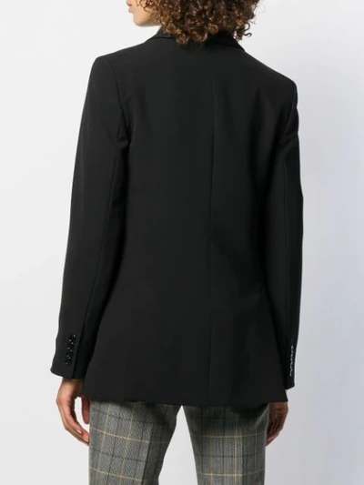 Shop Blanca Contrast Lapel Blazer In Nero